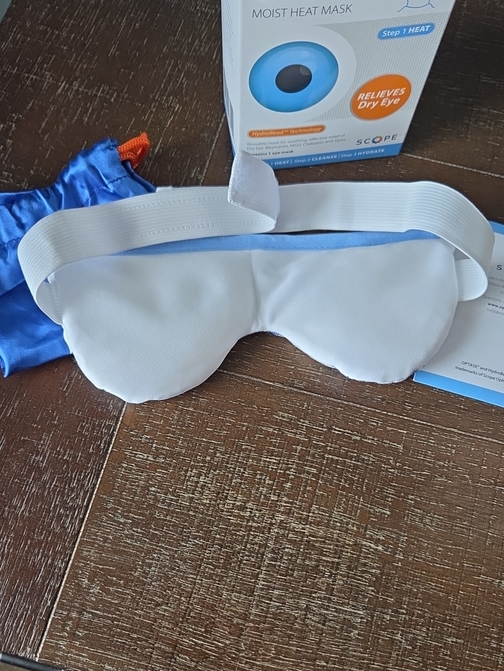 OPTASE Moist Heat Mask - Relieves Dry Eye Mask,  New In Box - Picture 3 of 6